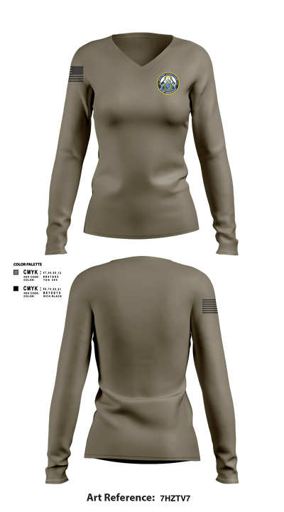 MSRON8 22397959 Women's Long Sleeve V-neck Shirt - 30 (1)