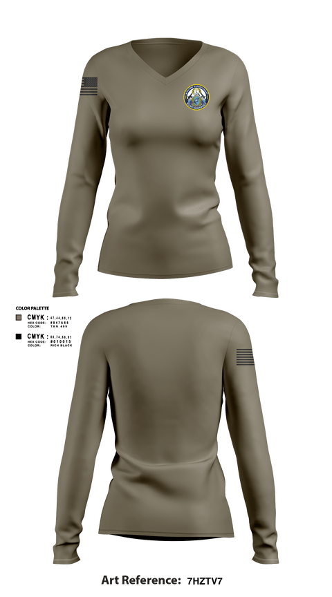 Women's Long Sleeve Vneck Shirt, MSRON8, Navy, Teamtime, Team time, sublimation, custom sports apparel, team uniforms, spirit wear, spiritwear, sports uniforms, custom shirts, team store, custom team store, fundraiser sports, apparel fundraiser