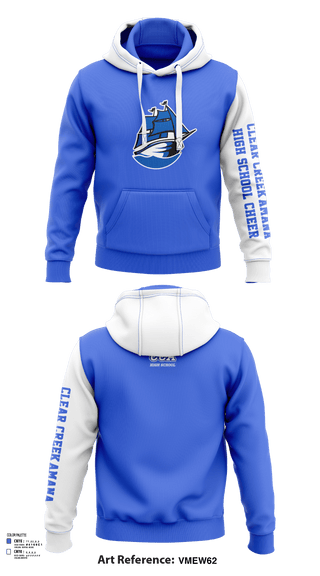 Hoodie, Clear Creek-Amana High School Cheer, Cheer, Teamtime, Team time, sublimation, custom sports apparel, team uniforms, spirit wear, spiritwear, sports uniforms, custom shirts, team store, custom team store, fundraiser sports, apparel fundraiser