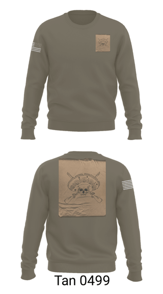 Crew Neck Sweatshirt, Los Pistoleros, Army, Teamtime, Team time, sublimation, custom sports apparel, team uniforms, spirit wear, spiritwear, sports uniforms, custom shirts, team store, custom team store, fundraiser sports, apparel fundraiser