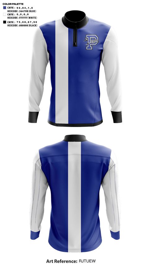 Quarter Zip Jacket, Blue Bombers Volleyball, Women's Volleyball, Teamtime, Team time, sublimation, custom sports apparel, team uniforms, spirit wear, spiritwear, sports uniforms, custom shirts, team store, custom team store, fundraiser sports, apparel fundraiser