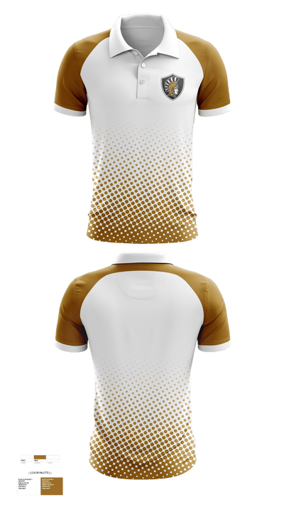Italy High School Volleyball 83934192 Short Sleeve Performance Polo - 1
