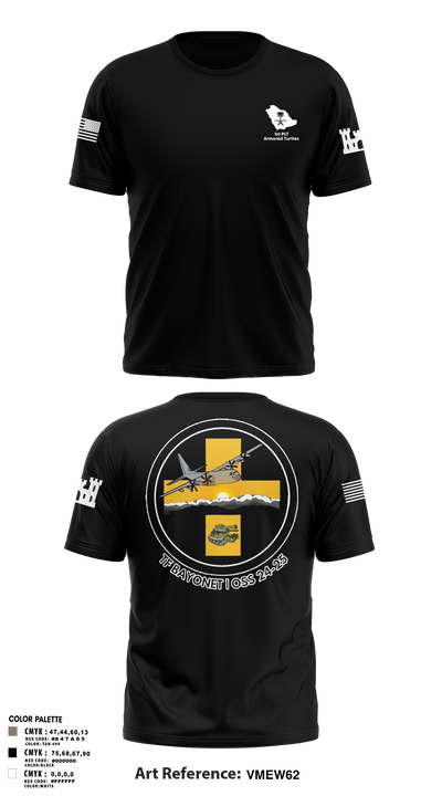 B Co 766 EN BeB 1st Platoon Armored Turtles Short Sleeve Performance Shirt - 6