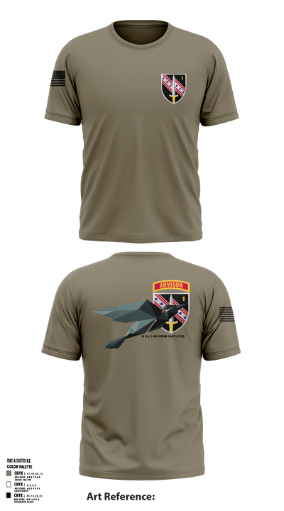 B Co 1-54 SFAB MAT 6122 Short Sleeve Performance Shirt - 30