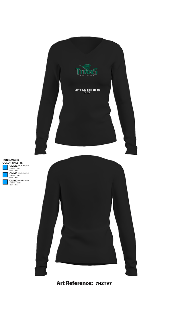 Womens Long Sleeve Vneck Shirt, West Salem High School Cheer, Cheer, Teamtime, Team time, sublimation, custom sports apparel, team uniforms, spirit wear, spiritwear, sports uniforms, custom shirts, team store, custom team store, fundraiser sports, apparel fundraiser