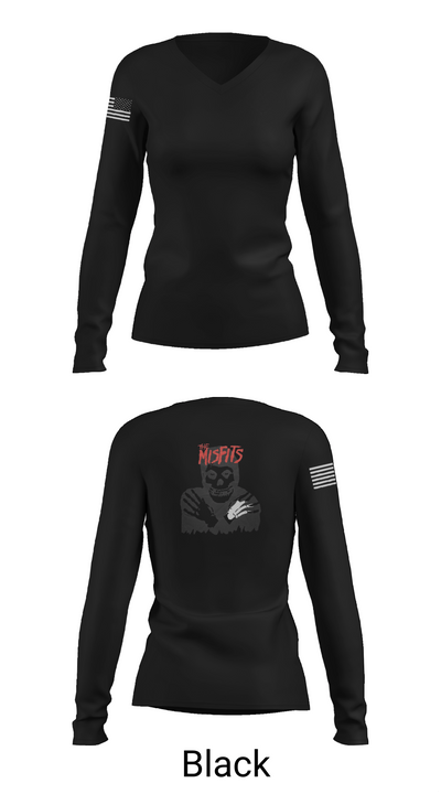 3rd squad 34801732 Women's Long Sleeve V-neck Shirt - 37