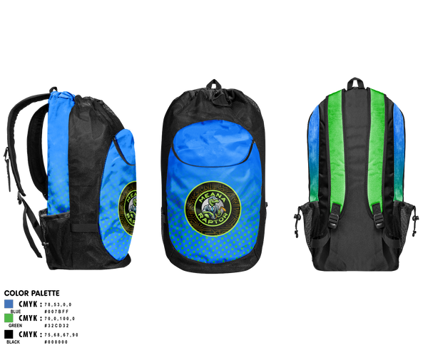 Gear Bag, meana raptor, Golf, Teamtime, Team time, sublimation, custom sports apparel, team uniforms, spirit wear, spiritwear, sports uniforms, custom shirts, team store, custom team store, fundraiser sports, apparel fundraiser