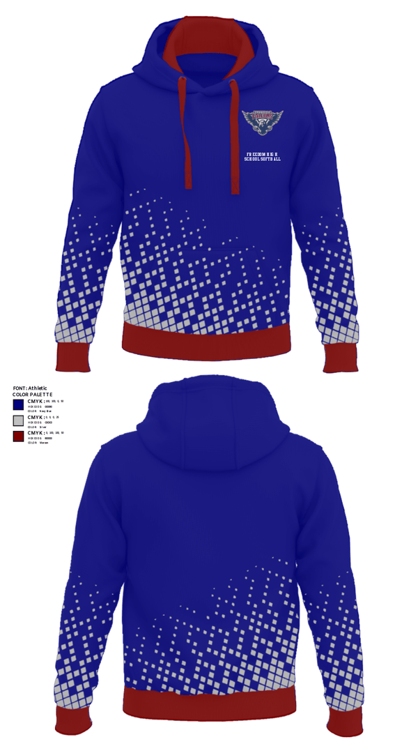 Hoodie, Freedom High School Softball, Softball, Teamtime, Team time, sublimation, custom sports apparel, team uniforms, spirit wear, spiritwear, sports uniforms, custom shirts, team store, custom team store, fundraiser sports, apparel fundraiser