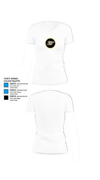 Womens Short Sleeve Vneck Shirt, Belton Middle School Warriors Cheer, Cheer, Teamtime, Team time, sublimation, custom sports apparel, team uniforms, spirit wear, spiritwear, sports uniforms, custom shirts, team store, custom team store, fundraiser sports, apparel fundraiser