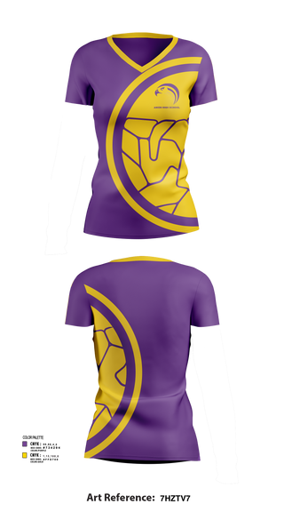 Womens Short Sleeve Vneck Shirt, Aiken High School, Spirit Store, Teamtime, Team time, sublimation, custom sports apparel, team uniforms, spirit wear, spiritwear, sports uniforms, custom shirts, team store, custom team store, fundraiser sports, apparel fundraiser