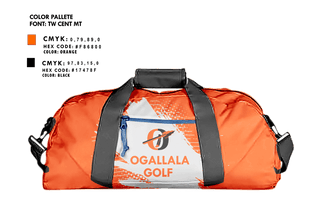 Duffle Bag, Ogallala High School Golf, Golf, Teamtime, Team time, sublimation, custom sports apparel, team uniforms, spirit wear, spiritwear, sports uniforms, custom shirts, team store, custom team store, fundraiser sports, apparel fundraiser