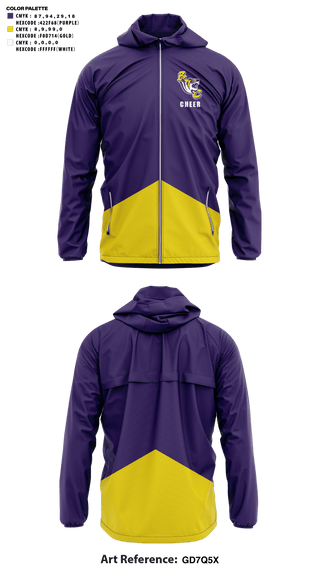Windbreaker, Benedict College Cheer, Cheer, Teamtime, Team time, sublimation, custom sports apparel, team uniforms, spirit wear, spiritwear, sports uniforms, custom shirts, team store, custom team store, fundraiser sports, apparel fundraiser