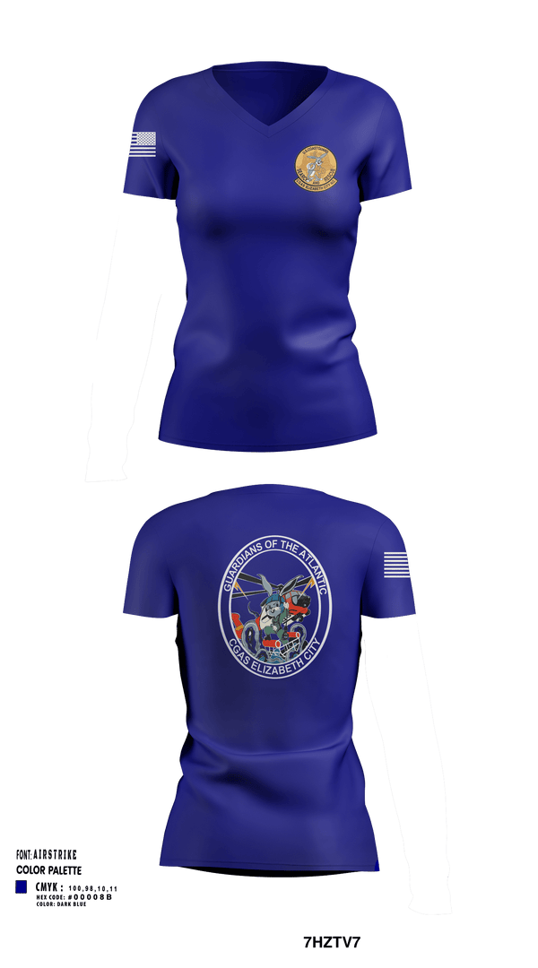 Womens Short Sleeve Vneck Shirt, Air Station Elizabeth City, , Teamtime, Team time, sublimation, custom sports apparel, team uniforms, spirit wear, spiritwear, sports uniforms, custom shirts, team store, custom team store, fundraiser sports, apparel fundraiser