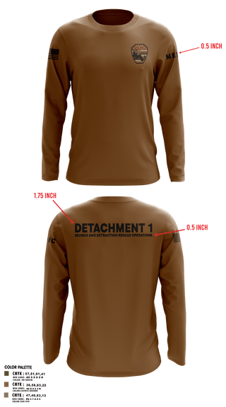 Long Sleeve Performance Shirt, Detachment 1, Air Force, Teamtime, Team time, sublimation, custom sports apparel, team uniforms, spirit wear, spiritwear, sports uniforms, custom shirts, team store, custom team store, fundraiser sports, apparel fundraiser