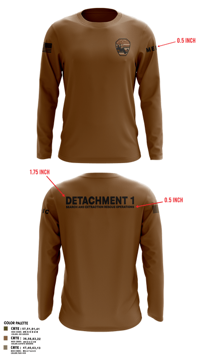 Detachment 1 27221981 Long Sleeve Performance Shirt 38