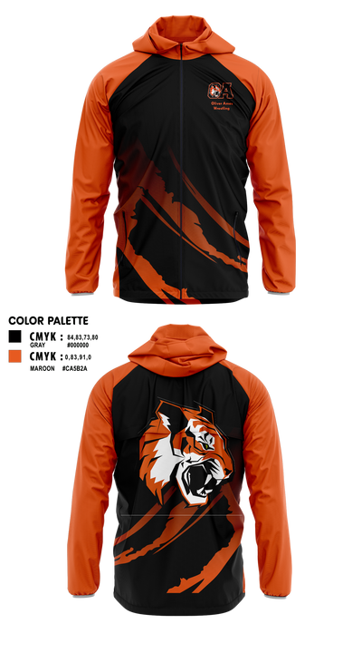 Oliver Ames High School Wrestling 5385977 Windbreaker - 1