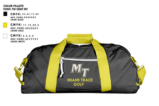 Duffle Bag, Miami Trace High School Golf, Golf, Teamtime, Team time, sublimation, custom sports apparel, team uniforms, spirit wear, spiritwear, sports uniforms, custom shirts, team store, custom team store, fundraiser sports, apparel fundraiser