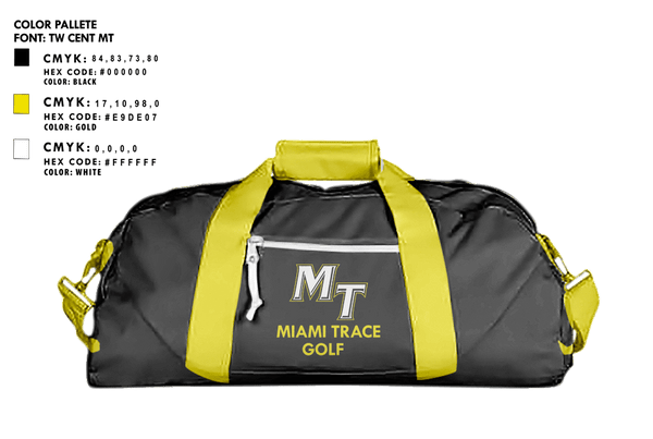 Duffle Bag, Miami Trace High School Golf, Golf, Teamtime, Team time, sublimation, custom sports apparel, team uniforms, spirit wear, spiritwear, sports uniforms, custom shirts, team store, custom team store, fundraiser sports, apparel fundraiser