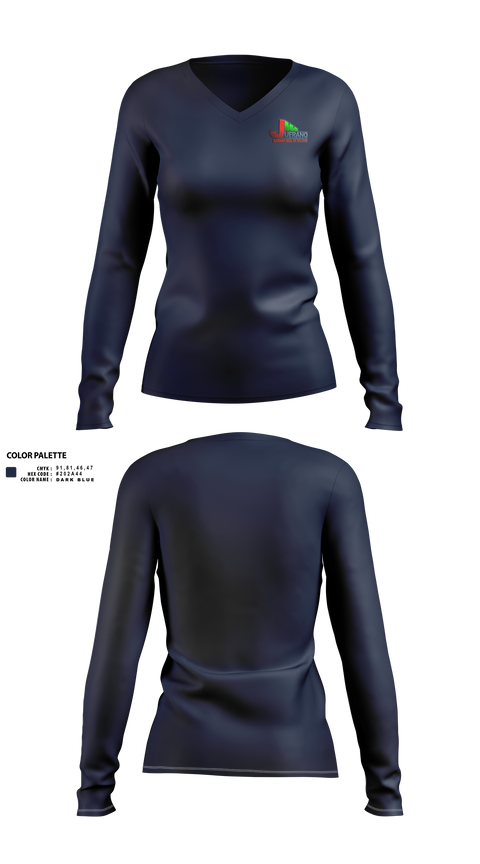 Womens Long Sleeve Vneck Shirt, JUFRANOIDEALTAXSOLUTION, , Teamtime, Team time, sublimation, custom sports apparel, team uniforms, spirit wear, spiritwear, sports uniforms, custom shirts, team store, custom team store, fundraiser sports, apparel fundraiser