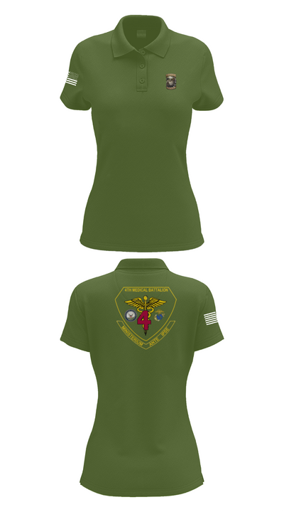 4th Med Battalion 81744782 Women's Short Sleeve Performance Polo  - 55