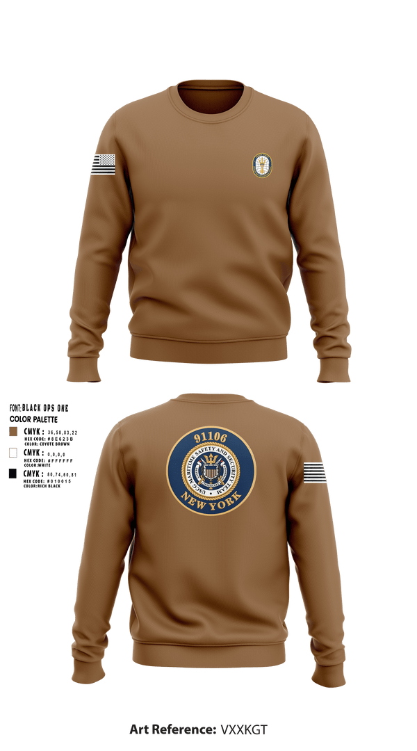 Crew Neck Sweatshirt, MSST NY, Coast Guard, Teamtime, Team time, sublimation, custom sports apparel, team uniforms, spirit wear, spiritwear, sports uniforms, custom shirts, team store, custom team store, fundraiser sports, apparel fundraiser