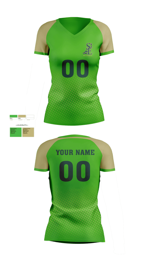 Womens Short Sleeve Vneck Shirt, Saint Edward High School Volleyball, Women's Volleyball, Teamtime, Team time, sublimation, custom sports apparel, team uniforms, spirit wear, spiritwear, sports uniforms, custom shirts, team store, custom team store, fundraiser sports, apparel fundraiser