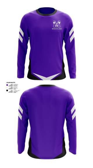 Long Sleeve Performance Shirt, Mount Gilead High School Wrestling, Wrestling, Teamtime, Team time, sublimation, custom sports apparel, team uniforms, spirit wear, spiritwear, sports uniforms, custom shirts, team store, custom team store, fundraiser sports, apparel fundraiser