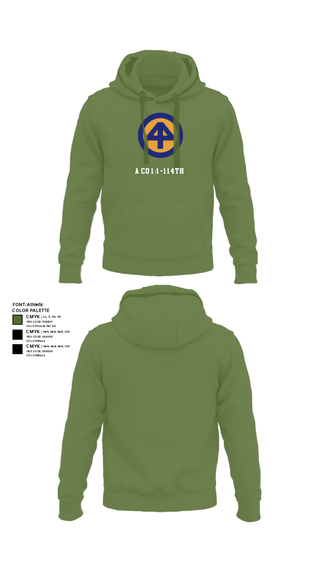 Hoodie, A Co 1/1-114th, Army, Teamtime, Team time, sublimation, custom sports apparel, team uniforms, spirit wear, spiritwear, sports uniforms, custom shirts, team store, custom team store, fundraiser sports, apparel fundraiser