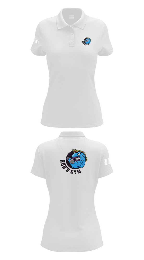Womens Short Sleeve Performance Polo, Robs Gym, Wrestling, Teamtime, Team time, sublimation, custom sports apparel, team uniforms, spirit wear, spiritwear, sports uniforms, custom shirts, team store, custom team store, fundraiser sports, apparel fundraiser