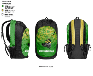 Gear Bag, Vikings, Baseball, Teamtime, Team time, sublimation, custom sports apparel, team uniforms, spirit wear, spiritwear, sports uniforms, custom shirts, team store, custom team store, fundraiser sports, apparel fundraiser