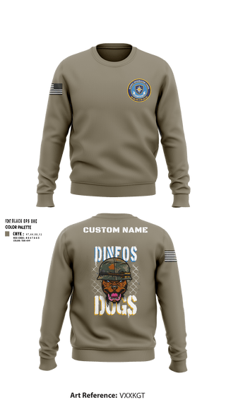 Crew Neck Sweatshirt, DINFOS, Army, Teamtime, Team time, sublimation, custom sports apparel, team uniforms, spirit wear, spiritwear, sports uniforms, custom shirts, team store, custom team store, fundraiser sports, apparel fundraiser