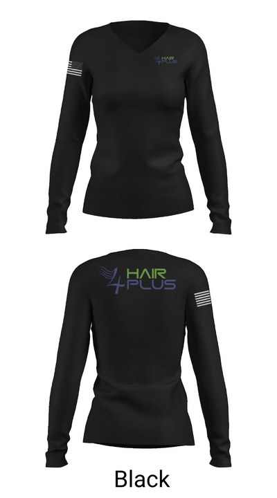 4Hair Plus 30643796 Women's Long Sleeve V-neck Shirt - 35