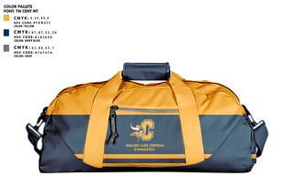 Duffle Bag, Walled Lake Central Gymnastics, Spirit Store, Teamtime, Team time, sublimation, custom sports apparel, team uniforms, spirit wear, spiritwear, sports uniforms, custom shirts, team store, custom team store, fundraiser sports, apparel fundraiser