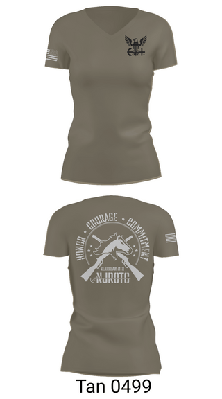 Womens Short Sleeve Vneck Shirt, Kennesaw Mountain NJROTC, Navy, Teamtime, Team time, sublimation, custom sports apparel, team uniforms, spirit wear, spiritwear, sports uniforms, custom shirts, team store, custom team store, fundraiser sports, apparel fundraiser