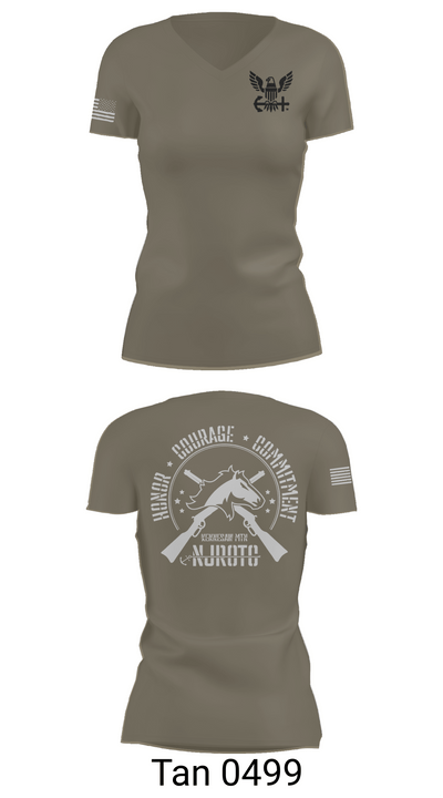 Kennesaw Mountain NJROTC 60987688 Women's Short Sleeve V-neck Shirt - 65