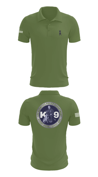 Short Sleeve Performance Polo, Los Alamitos Police K9, Police, Teamtime, Team time, sublimation, custom sports apparel, team uniforms, spirit wear, spiritwear, sports uniforms, custom shirts, team store, custom team store, fundraiser sports, apparel fundraiser