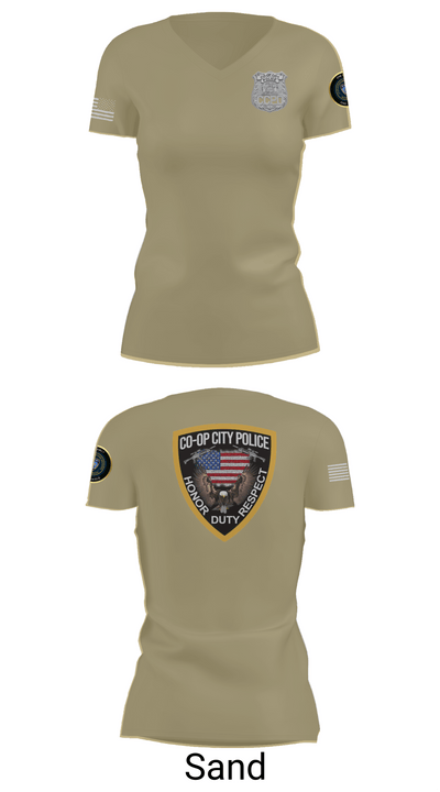 Co-op City Police Department 96634913 Women's Short Sleeve V-neck Shirt - 84