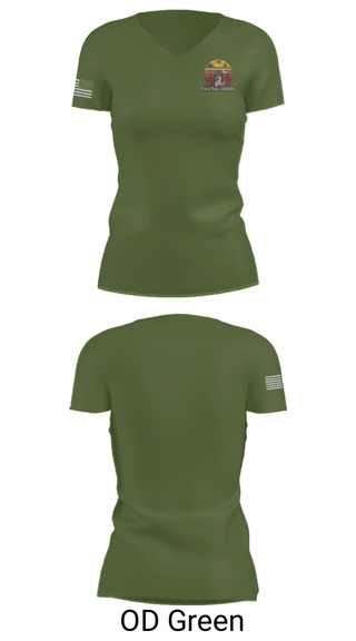 Women's Short Sleeve Vneck Shirt, TF Wolverine, Army, Teamtime, Team time, sublimation, custom sports apparel, team uniforms, spirit wear, spiritwear, sports uniforms, custom shirts, team store, custom team store, fundraiser sports, apparel fundraiser