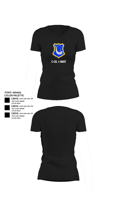 C-Co. 1-181st 51621268 Women's Short Sleeve V-neck Shirt - 23