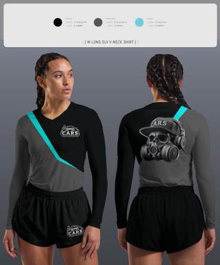 Womens Long Sleeve Vneck Shirt, C.A.R.S, , Teamtime, Team time, sublimation, custom sports apparel, team uniforms, spirit wear, spiritwear, sports uniforms, custom shirts, team store, custom team store, fundraiser sports, apparel fundraiser