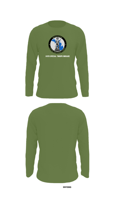 24th Special Troops Brigade 40450029 Long Sleeve Performance Shirt 50
