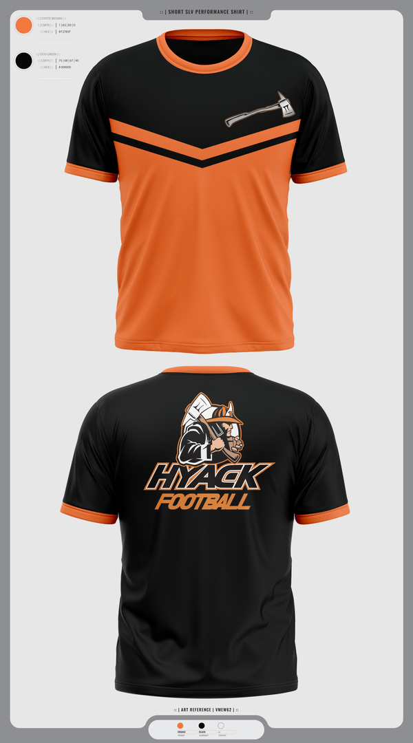 Short Sleeve Performance Shirt, Hyacks Football, Football, Teamtime, Team time, sublimation, custom sports apparel, team uniforms, spirit wear, spiritwear, sports uniforms, custom shirts, team store, custom team store, fundraiser sports, apparel fundraiser
