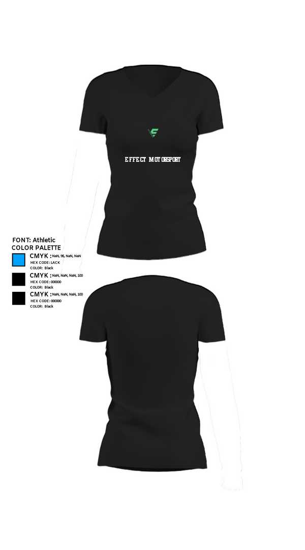 Womens Short Sleeve Vneck Shirt, Effect Motorsport, E-Sports, Teamtime, Team time, sublimation, custom sports apparel, team uniforms, spirit wear, spiritwear, sports uniforms, custom shirts, team store, custom team store, fundraiser sports, apparel fundraiser