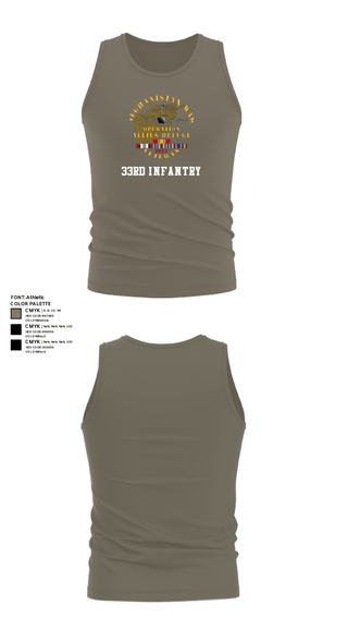 Tank Top, 33rd Infantry, Army, Teamtime, Team time, sublimation, custom sports apparel, team uniforms, spirit wear, spiritwear, sports uniforms, custom shirts, team store, custom team store, fundraiser sports, apparel fundraiser