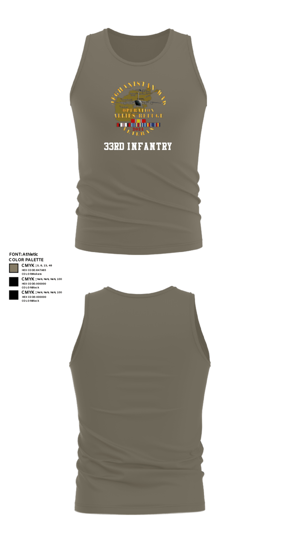 Tank Top, 33rd Infantry, Army, Teamtime, Team time, sublimation, custom sports apparel, team uniforms, spirit wear, spiritwear, sports uniforms, custom shirts, team store, custom team store, fundraiser sports, apparel fundraiser