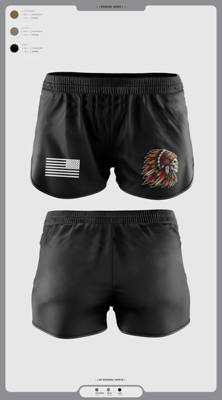 Womens Shorts, Comanche Squad, Army, Teamtime, Team time, sublimation, custom sports apparel, team uniforms, spirit wear, spiritwear, sports uniforms, custom shirts, team store, custom team store, fundraiser sports, apparel fundraiser