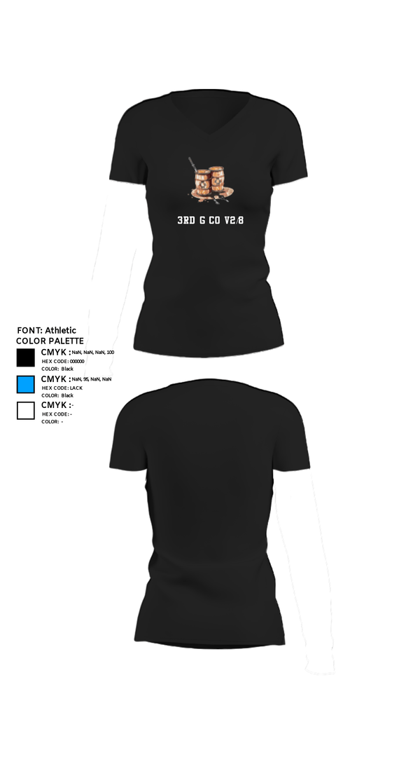 Womens Short Sleeve Vneck Shirt, 3rd G Co v2/8, Marines, Teamtime, Team time, sublimation, custom sports apparel, team uniforms, spirit wear, spiritwear, sports uniforms, custom shirts, team store, custom team store, fundraiser sports, apparel fundraiser
