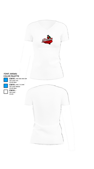 Womens Short Sleeve Vneck Shirt, Boone Toreadors Track & Field, Track & Field, Teamtime, Team time, sublimation, custom sports apparel, team uniforms, spirit wear, spiritwear, sports uniforms, custom shirts, team store, custom team store, fundraiser sports, apparel fundraiser