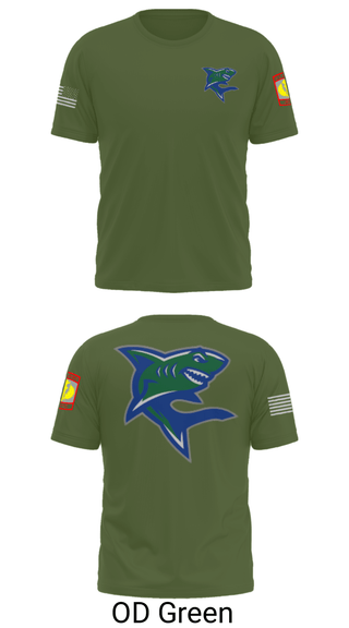 Short Sleeve Performance Shirt, Bullshark Battalion, Army, Teamtime, Team time, sublimation, custom sports apparel, team uniforms, spirit wear, spiritwear, sports uniforms, custom shirts, team store, custom team store, fundraiser sports, apparel fundraiser
