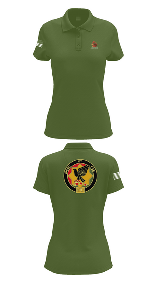 Womens Short Sleeve Performance Polo, D FST 8-1 CAV, Army, Teamtime, Team time, sublimation, custom sports apparel, team uniforms, spirit wear, spiritwear, sports uniforms, custom shirts, team store, custom team store, fundraiser sports, apparel fundraiser